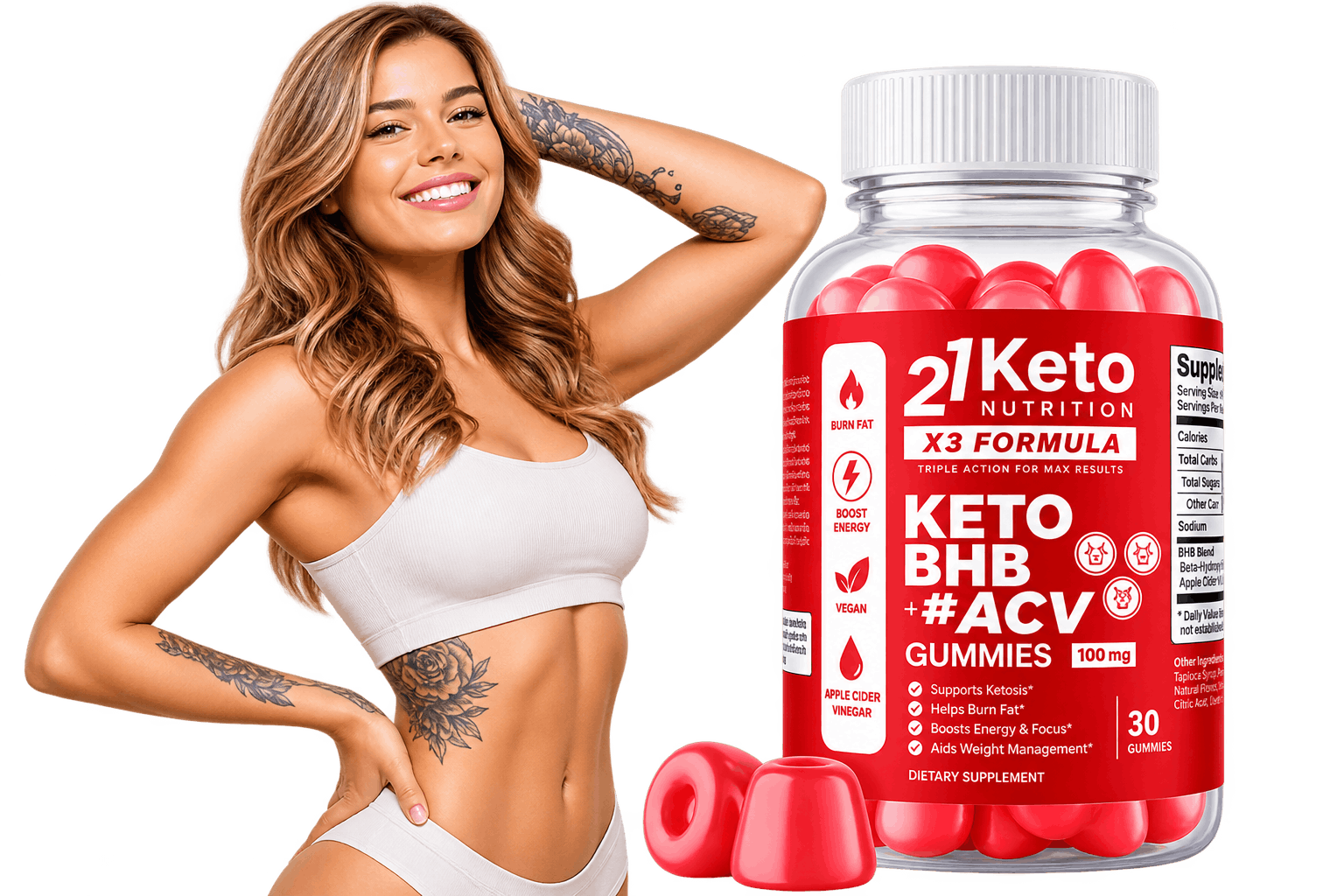 21 Keto Gummies BHB + ACV Gummies product